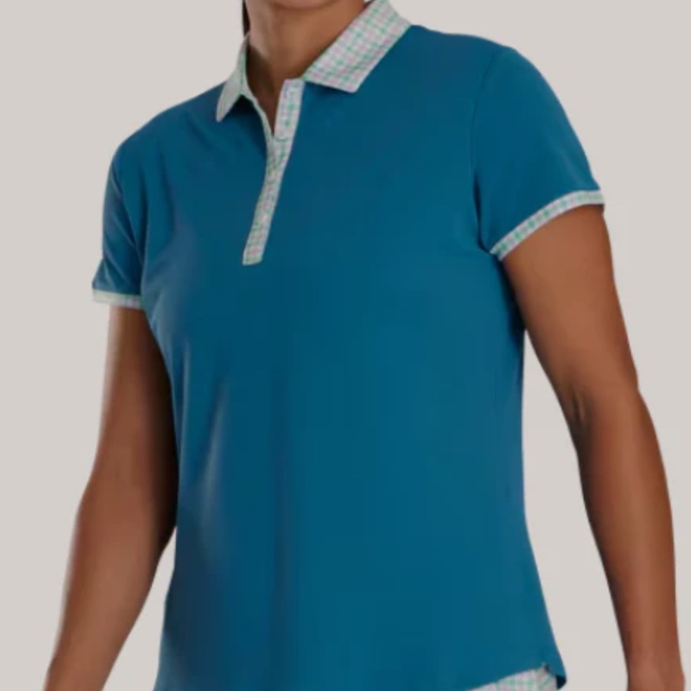 FootJoy Gingham Collar Golf Polo